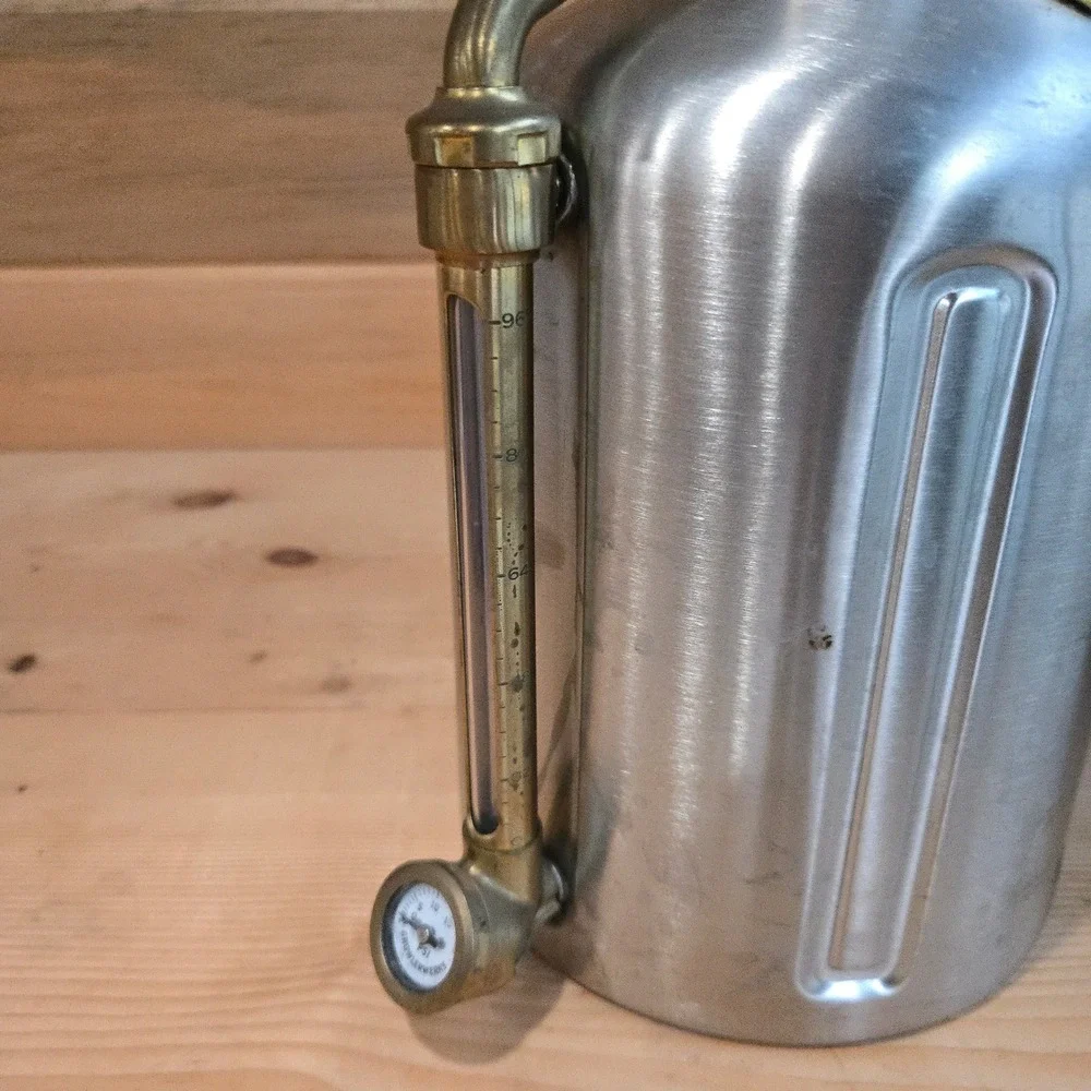 GrowlerWerks Beer Growler uKeg 128 Pressurized Dispenser Stainless Steel‎ Silver